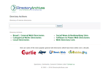 Tablet Screenshot of directoryarchives.com